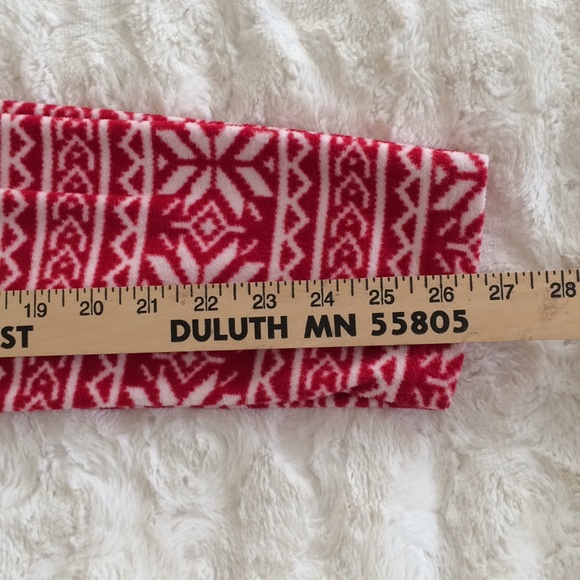 Poly fleece red snowflake zip T 10 12 M petite - Picture 6 of 7